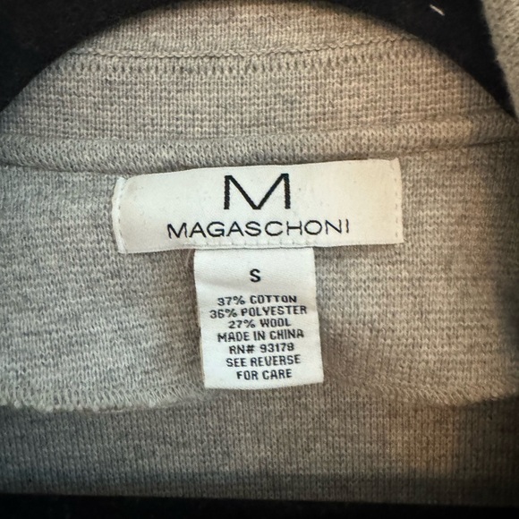 MAGASCHONI Open Front Cotton Wool Blend Cardigan Gray Knit Size Small - Picture 4 of 5